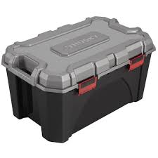 • unique stackable and nestable design saves on storage space and shipping. Husky 20 Gal Storage Bin 17200553 The Home Depot