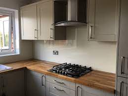 11 types of white kitchen splashback tiles: Cream Kitchen Glass Splashback Kitchen Glass Splashback Kitchen Decor Modern Kitchen Decor