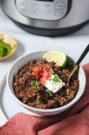 Add rice, chicken broth and stir. Instant Pot Black Beans And Rice Cozy Peach Kitchen