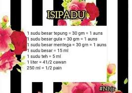 Lalu ada juga dalam dinar dimana 1 dinar = 4,25 gram. Sukatan Ml Ke Sudu