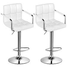 2pcs Adjustable Swivel Bar Stools Dining Chair Walmart Com Adjustable Bar Stools Bar Stools Bar Stool Chairs Chunky metal gives these stools a sleek and modern grey swivel bar stools: