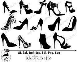 High Heels Svg High Heels Beauty Glamour Svg Womens Shoes Svg High Heels Eps Png Dxf Silhouette High Heels Heels Black And White High Heels