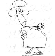 Download transparent pregnant woman png for free on pngkey.com. Vector Of A Cartoon Pregnant Girl Trying To Walk Outlined Coloring Page Drawing By Toonaday 16023