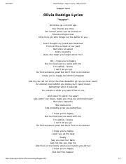 Browse for olivia rodrigo happier song lyrics by entered search phrase. Olivia Rodrigo Happier Lyrics Azlyrics Com Pdf Olivia Rodrigo Happier Lyrics Azlyrics Com Happier Lyrics Olivia Rodrigo Lyrics Happier We Broke Course Hero