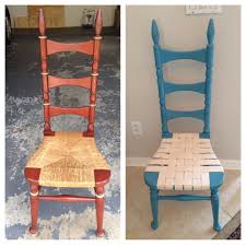 Chair Rehab The Cain Bottom Was Broken So I Weaved A New Seat And Gave It A Fresh Coat Of Paint Not Bad For A 5 Chair F Furniture Rehab Furniture
