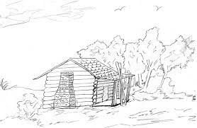 Log cabin coloring pages #kidswoodcrafts. Pioneer Log Cabin Coloring Pages Coloring Page Coloring Home