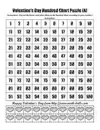 hundred chart puzzle education hundreds chart free math