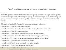 Top 5 Quality Assurance Manager Cover Letter Samples