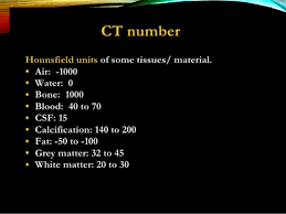 Ct Numbers Window Width And Window Level