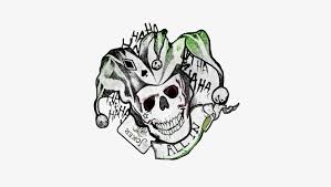 Joker Logo Png Joker Tattoo Poster Suicide Squad Transparent Png 403x383 Free Download On Nicepng
