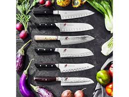 Morimoto edition knives by miyabi are manufactured in japan and represent some of the highest quality and most technologically advanced cutlery available today. Miyabi Red Morimoto Edition 7 Inch Hollow Edge Rocking Santoku Knife Newegg Com