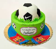 Tort cu mscarpone si zmeura ; Nina S Art Cake Tort Fc Barcelona Pentru Iulian