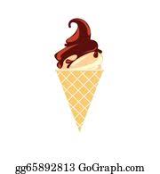 Ice cream scoops collage with vanilla, chocolate and blueberry ice cream. Chocolate Ice Cream Clipart Lizenzfrei Gograph