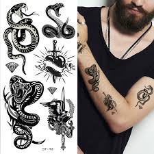 You may see some moon tattoos done in water also, for example. Amazon Com Supperb Mix Tribal Temporary Tattoos Tribal Snake Ii Set Of 2 Beauty Personal Care