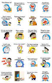 doraemon moving quotes sticker for line whatsapp android iphone ios quote stickers doraemon doraemon wallpapers
