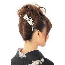 Rakuten Kimono Yukata Kimono Wedding Bridal Hair Accessories Hair Clip Hairpin Kanzashi Cherry Rhinest Silver Hair Pin Hair Ornaments Bridal Hair Accessories