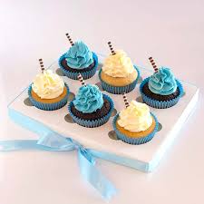 Sayings are not just for cakes. Boy Baby Shower Bloom Cupcakes