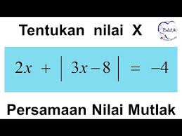 Maybe you would like to learn more about one of these? Penjumlahan Nilai Mutlak Dengan Hasil Ruas Kanan Negatif Sehingga Tidak Ada Nilai X Yang Memenuhi Youtube