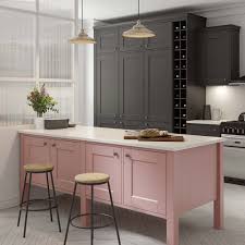 Brick floor, marble backsplash, and sandstone countertops are touches that feel in step with the. Freestanding Kitchen Islands Masterclass Kitchens
