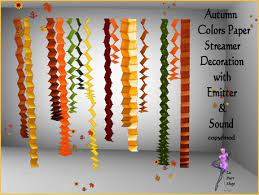 With the minimal effort and materials used. Second Life Marketplace Autumn Colors Paper Streamer Decoration