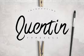 Designer sune matras challenged herself to create a font based on one of her father's handwriting styles: Quentin Typeface Lite From Fontbundles Net Typeface Font Bundles Free Font