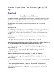 Principles and explorations directed reading answer key 4. Calameo Student Exploration Cell Structure Answer Key