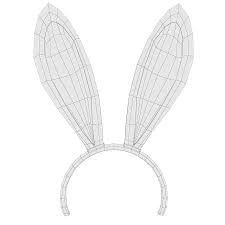 Easter bunny rabbit wearing big bow. Bunny Ears 3d Model 15 Max Obj Fbx Free3d