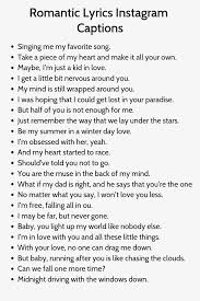 Here is a list of 144 cute instagram bio ideas along with cool examples and 67). Romantic Lyrics Instagram Captions Instagram Caption Lyrics Instagram Quotes Captions Instagram Captions