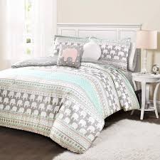 Try our free drive up. Amazon Com Lush Decor Pink And Turquoise Elephant Striped 4 Piece Comforter Set Reversible Bedding Twin Pink Turquoise Home Kitchen