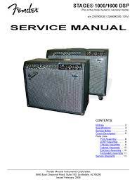 Sometimes wiring diagram may also refer to the architectural wiring program. Fender Stage 1000 Service Manual Pdf Download Manualslib