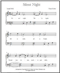 Easy Piano Arrangement Of Silent Night Stille Nacht Free Christmas Piano Music Silent Night Sheet Music Piano Sheet Music