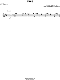 Free beginner trumpet sheet music with piano accompaniment for students that are just getting started. Daniel Butterfield Taps Sheet Music Leadsheet Trumpet Solo In D Major Download Print Sku Mn0122524