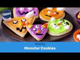 Just break apart, place on a cookie sheet and bake until edges are golden brown. Wacky Monster Cookies Pillsbury Recipe Youtube