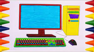 Find & download free graphic resources for colorful computer. Coloring Drawing Computer For Kids Children Toddlers Babies Colouring Pages Coloring For Kids Youtube