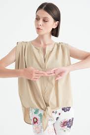 Rkt 10103 Bel Baglamali Sifir Kol Bluz Kadin Giyim Moda Stilleri Bluz