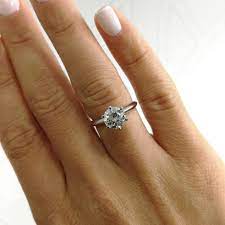 Carved details and a stripe of black rhodium flash engraved through the center complete the look. 1 5 Carat Round F Vs2 Diamond Engagement Ring Wedding Band 18k White Gold J99147 Best Brilliance
