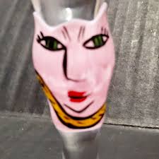 Kosta boda open minds pink yellow shot glass Drinkware