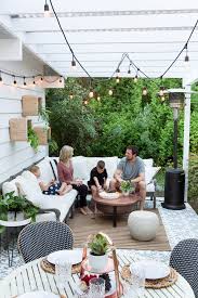 A Patio Refresh And Getting Ready For Summer Fun Zevy Joy Beautiful Patio Space With Black White Outdoor Furniture Backyard Furniture Diy Garden Furniture
