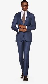 Suit Mid Blue Plain Sienna P5579 Suitsupply Online Store