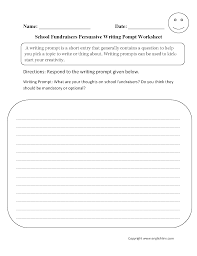 These worksheets prompt creative ideas and guide your students to transform their ideas into a simple storyline. Writing Prompts Worksheets Persuasive Writing Prompts Worksheets