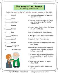 The Story Of St Patrick Reading 3 Vocabulary Exercises Sequence Strip Story Making Info Reading Vocabulary Vocabulary Exercises St Patrick Day Activities