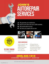 Auto Repair Service Flyer Poster Template Car Repair Service Repair Transmission Repair
