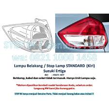 Lampu ini terletak dibagian belakang mobil, dengan sinar kuning keputihan. Kiri Stop Lamp Lampu Belakang Suzuki Ertiga Original Baru Standard Left Stoplamp Shopee Indonesia