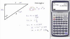Step 3 for sine calculate opposite/hypotenuse, for cosine calculate. Trigonometry Finding Angles In Right Angled Triangles Youtube
