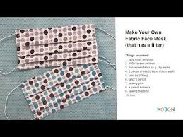 Make Your Own Fabric Face Mask That Has A Filter Youtube Diy Sewing Pattern Diy Sewing Sewing Patterns