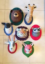 Art Market Awesomeness Paper Mache Animals Paper Mache Animal Head School Art Projects