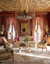 Masterfully Painted 16th Century Ceiling Panels Preside Over A Grand Houston Texas Library Victorian Interiors Elegant Interiors Elegant Homes
