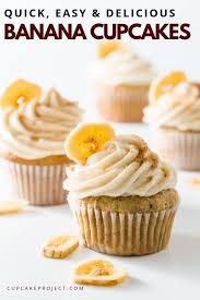Love Some Easy Banana Desserts For The Holiday Try This Banana Cupcakes These Banana Cupcakes Are Quick E Cupcake Recipes Banana Dessert Banana Dessert Easy