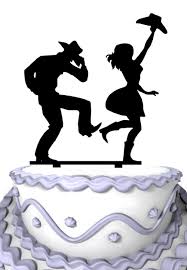 This silhouette can be customized with a dog or cat, too, because. Cowgirl And Cowboy Dancing Wedding Anniversary Cake Topper Bride And Groom Wedding Cake Topper Dancing Queen Fancy Dress Costume Dance Decordance Jewellry Aliexpress