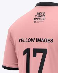 Download Men S V Neck T Shirt Mockup Back Half Side View In Apparel Mockups On Yellow Images Object Mockups